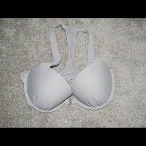 Aerie Perkier Push-up Grey Bikini Top 32DDD